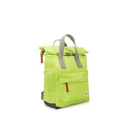 Roka London Canfield B Small Recycled Nylon Lime Backpack