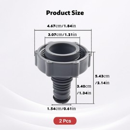 P6H1419 Drain Valve Hose Adapter for Pool Drainage Adapter for Draining Water Compatible with Pool Hose Swimming Pool Accessories Made of Plastic