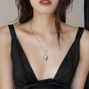 LOOVE Animal Necklace for Women Sterling Silver Black Cat Necklace