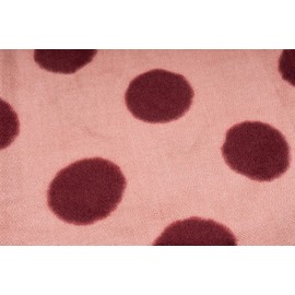 styleBREAKER 01017144 Women's XL Woven Scarf with Polka Dots Pattern and Short Fringes, Warm Winter Soft Stole, Antique Pink