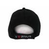 Walk With Jesus I Love Jesus Black Grey Christian Embroidered