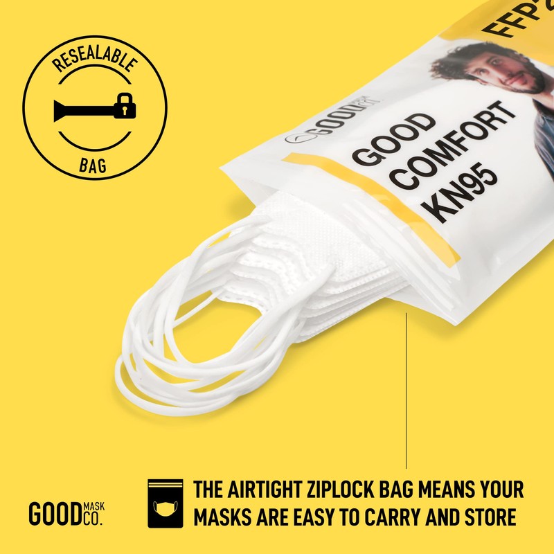 Good Mask Co.Good Comfort Adult Face Masks FFP2 Mask, Disposable