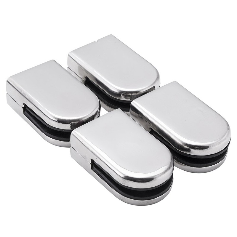 4pcs Stainless Steel Glass Clamp Solid Glass Shelf Clamp Holder