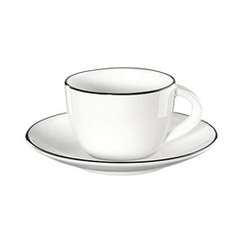 ASA à table ligne noir Espressotasse mit Untertasse 0,07 l weiß, 1930113