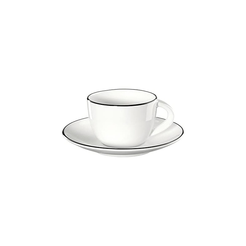 ASA à table ligne noir Espressotasse mit Untertasse 0,07 l