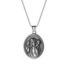 JewelryWe Jewellery Retro Men's Necklace Stainless Steel Saint Benedict Cross