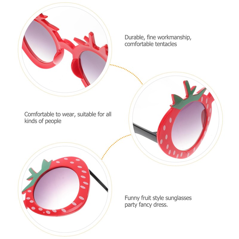 NOLITOY Strawberry Sunglasses Novelty Sunglasses for Tropical Party Decoration, Prom