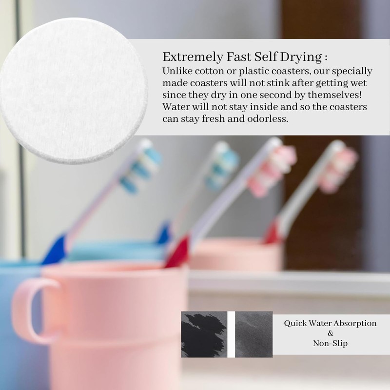Water Absorbent Quick Drying Diatomite Stone Coasters, Stone Coasters Prevents