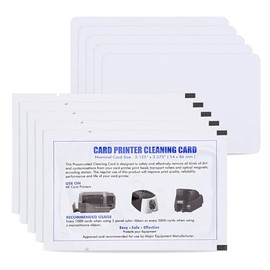 FUOYLOO Limpiador de Tarjetas Reutilizable para Máquinas de Tarjetas de Crédito y Terminales Pos, PVC Blanco, Paquete de 10 Unidades, Fácil de Aplicar