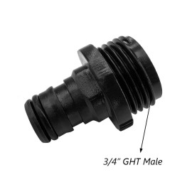 Alkarama 10 Pack Plastic Garden Hose Quick Connect Fittings Male Hose Quick Connector ...