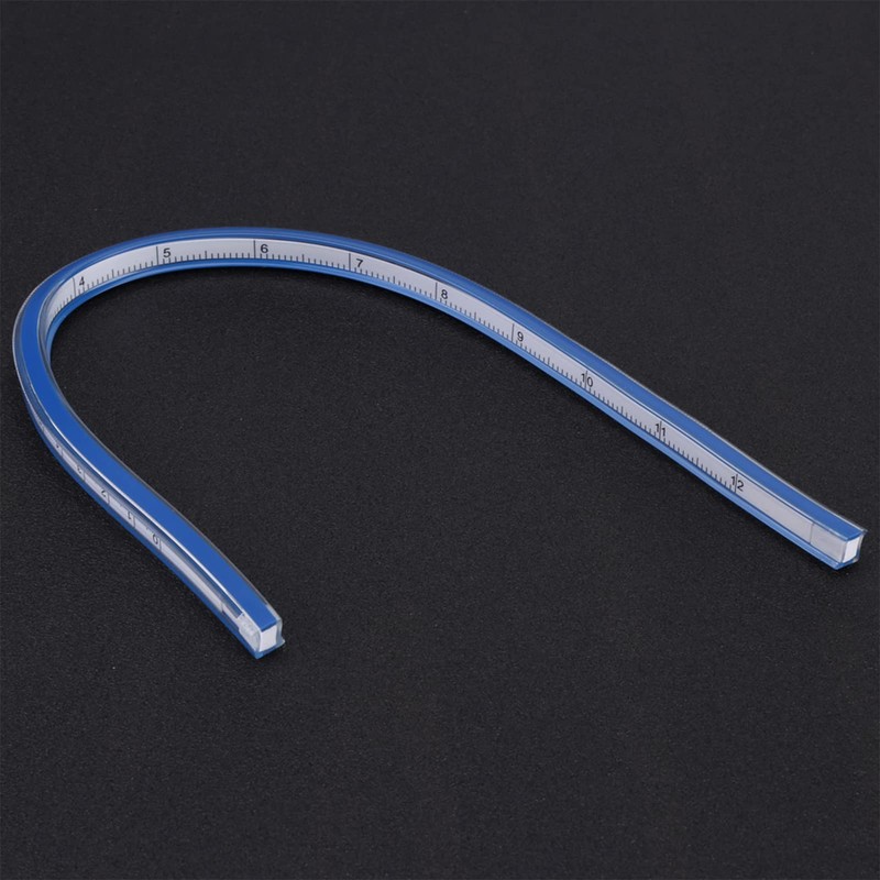 Sunicon Flexible Ruler, Bendy Ruler Curved Ruler, Snake Shaped Double