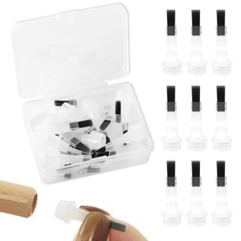 C12rtive Replacement Nail Polish Brush,Flat Head 25pieces Professional Nail Art Brush for Dip Powder Base Coat,Nail Polish Acrylic Brush for DIY & Salon Use(Flat Head)