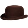 Levine Fleming Firm Felt Derby Bowler Hat 100% Wool (3+