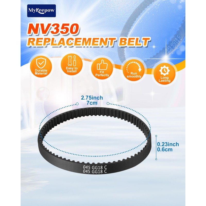 MyKEEPOW 3PCS Vacuum Belt Replacement Compatible with Shark Navigator NV350
