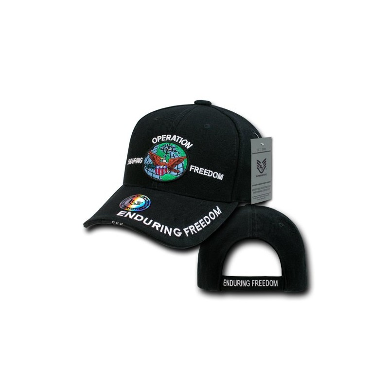 Rapiddominance Open End Deluxe Military Cap, Black