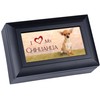 Love My Chihuahua Matte Black Jewelry Music Box Plays Wonderful