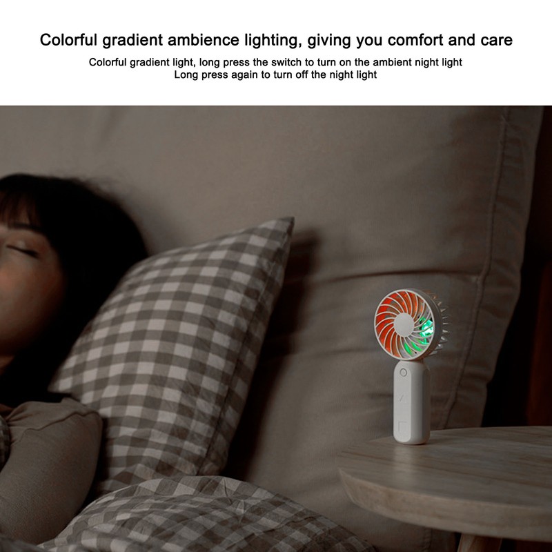 Handheld Fan 5V 3 Levels Wind Adjustment USB Charging Grille
