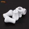 sourcing map Cord Knobs, White Plastic Cord Tassel Drops Pull