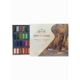 MAIMOUFIN Soft Pastels for Artists Highly Pigmented Sticks 48 Vibrant Colors Professional Grade Art Supplies Smooth Blendable Pastels Set for Drawing,Painting Artists,Beginner