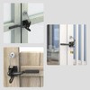 Pair of Black Self Locking Gate Latch Automatic Gravity Lever