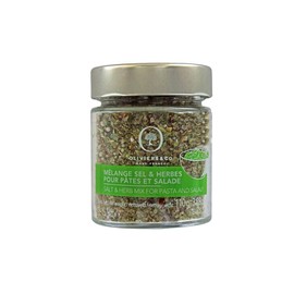 Oliviers & Co Salt & Herbs Mix for Pasta & Salad – Gourmet Italian Seasoning with Sea Salt, Tomato, Marjoram & Chives – Developed by Michelin-Starred Chef – Perfect Holiday Gift – 2.88 Oz