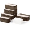 6 Set Compression Packing Cubes for Travel Essentials, Luggage Organizers