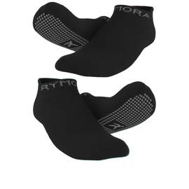 Rymora Grip Socks for Women & Men (2 Pairs: Black) (Medium: US Men: 7.5-9.5 / US Women: 8.5-10.5) - Sticky Anti Slip Non Skid - Perfect for Yoga, Pilates, Barre, Hospital, Labor