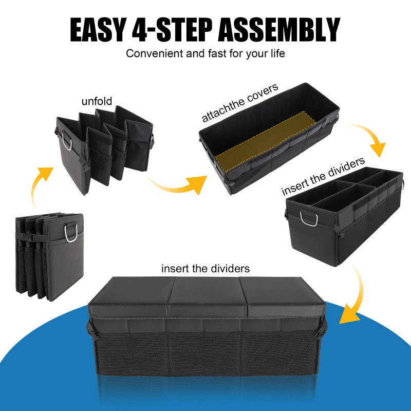 GOODFITMENT For Toyota 4Runner 84-2024 Trunk Cargo Organizer Folding Collapsible