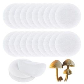 GORGECRAFT 100PCS Synthetic Filter Discs 70mm Circular Laboratory Quantitative Ashless Filter Paper Medium Speed Wide Mouth Size Funnel Filters Paper for Buchner Funnel Mushroom Cultivation