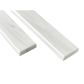 Tenedos Window Sill and Door Marble Threshold Polished Double Beveled (Bianco Dolomite)