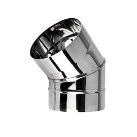 Stainless Steel Chimney Liner Elbow 45 Degree Metal Pipe Bend Multi Flue Pipe Stoves 45° (160mm)