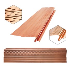 Elite PRO Copper Gutter Guard Systems 5" Inch and 6" inch Adjustable Half Round Gutter Protection Under The Shingle Installation | Made in The USA | Manufacturer Leaf4Go (Copper - 11" Long Sample)