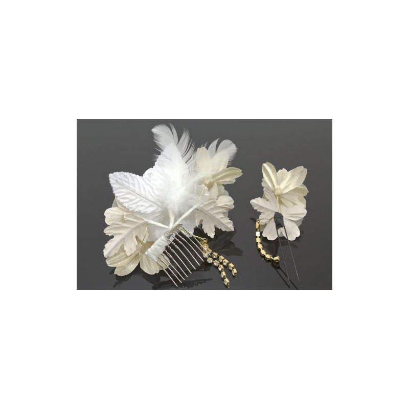 Soubien Hair Ornament, Set of 2, Flower, Rose, Cherry Blossom,