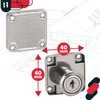KOTARBAU® Set of 2 Furniture Locks for Screw-On Furniture Doors