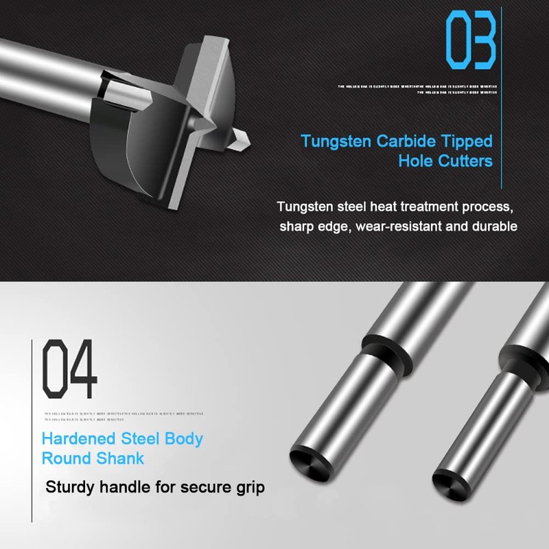 Tungsten Steel Forstner Drill Bit, 60 mm, ASNOMY Forstner Drill