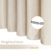 Yuanice Boho Beige Shower Curtain 72 in Waterproof Linen Polyester