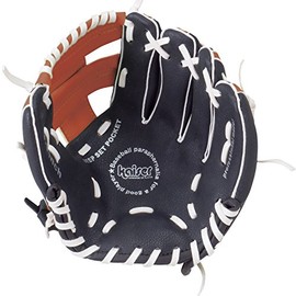 Kaiser KW-344 Dragonfly Glove, 11 Inch, Baseball, Catchball, Practice, Elementary School and Senior Grades, Soft, Leisure, Family Sports, Black x Brown