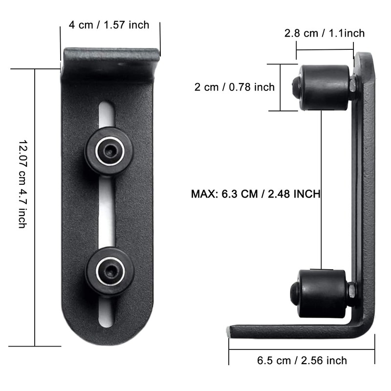 TeTupGa 2 Pack Sliding Barn Door Floor Guides, Flush Sliding