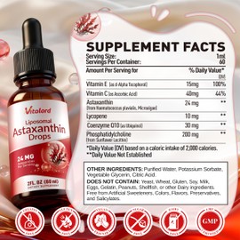 Liposomal Astaxanthin 24mg Drops, 2Fl Oz