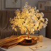 Gudegou Lighted Cherry Blossom Tree Artificial, 19Inch Faux Bonsai Tree