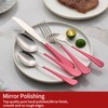 Onlycooker 20-Piece Pink Silverware Set 18/0 Stainless Steel Flatware Pink