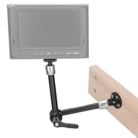 CAMVATE 11 Inch Magic Arm with 1/4 Inch Ball Heads & Reinforced Central Lock + Round Wall Mount Wall Mount