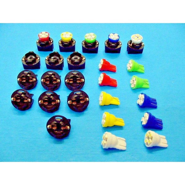 Lumiglow 15 Assorted 4 LEDs Lights Bulbs 1/2" Sockets Marker