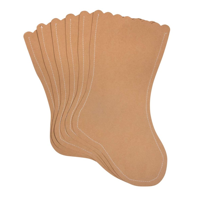 Rayher 67321521 Kraft Paper Christmas Stockings, 27.5 x 18 cm,