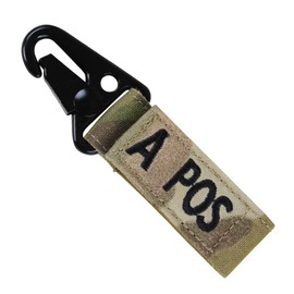 CONDOR BLOOD TYPE KEY CHAIN (1 PCS) A POSITIVE, MULTICAM