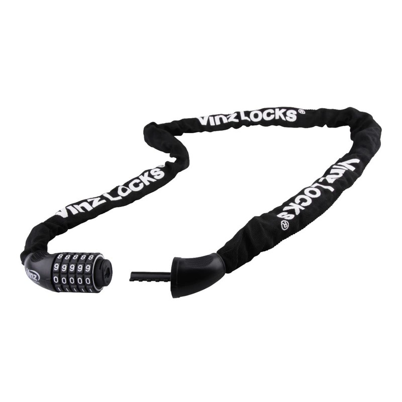 VINZ Devi chain lock, 5-digit combination lock, chain lock, bicycle