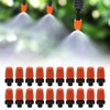 DUZFOREI 50Pcs Adjustable Atomizing Nozzles, 1/4Inch Adjustable Micro Drip Irrigation