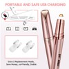 Gurelax Women's Electric Eyebrow Trimmer with Replacement Blades, Precision LED
