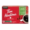 Tim Hortons Decaf Coffee, Single Serve Keurig K-Cup Pods, 12