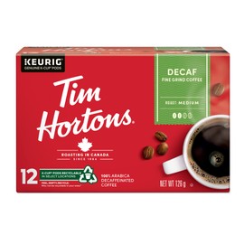 Tim Hortons Decaf Coffee, Single Serve Keurig K-Cup Pods, 12 Count